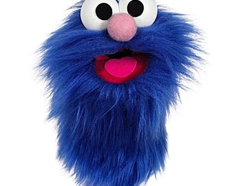 Blue Wackadoo Monster Puppet