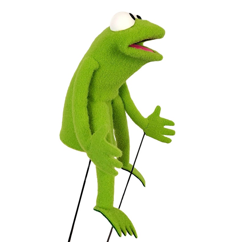 Little Frog Professional Puppet by UzzyWorks. Hand and Rod MuppetStyle image 2