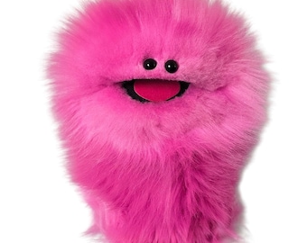 Wackadoo Monster Practice Puppet. Pink Creature. Professional Handmade "Muppet-Style" Hand Puppet by UzzyWorks
