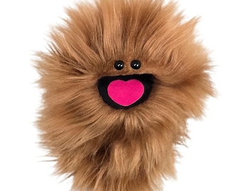 Brown Wackadoo Monster Puppet