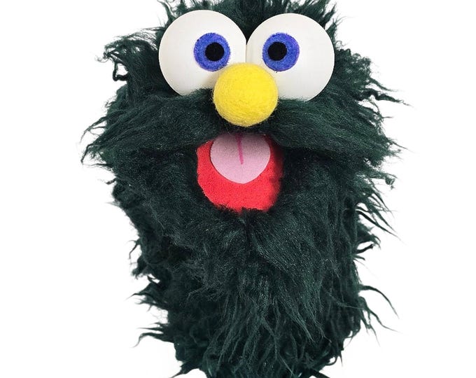Green Wackadoo Monster Puppet