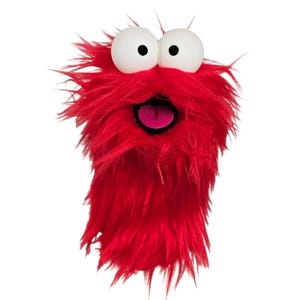 Wackadoo Monster Practice Puppet. Red Creature. Professional Handmade "Muppet-Style" Hand Puppet by UzzyWorks