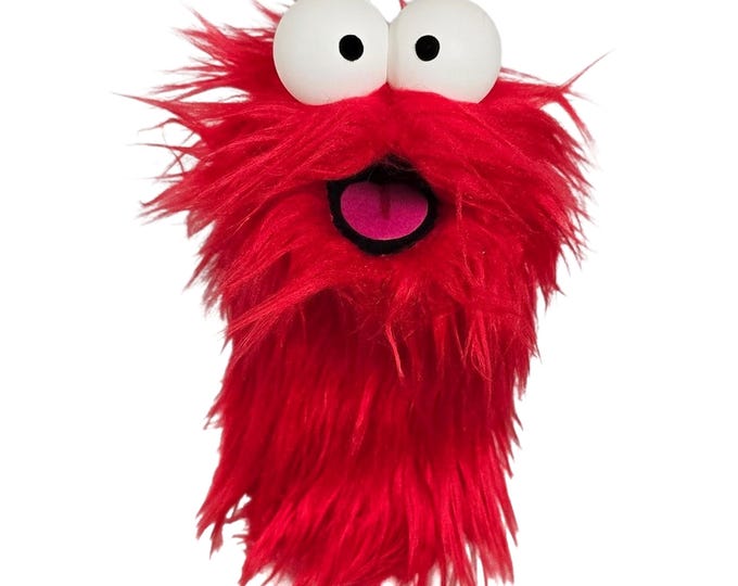 Red Wackadoo Monster Puppet