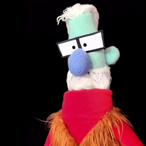Hipster Puppet by UzzyWorks. Professional Hand Puppet Muppet-Style image 3