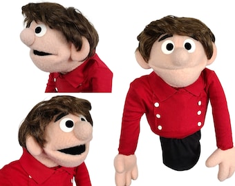 Davy Jones Monkees Caricature Puppet by UzzyWorks. Professional Hand and Rod "Muppet-Style" Puppet. OOAK Rare