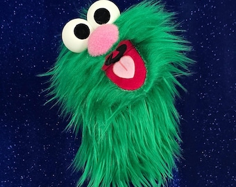Green Wackadoo Monster Puppet