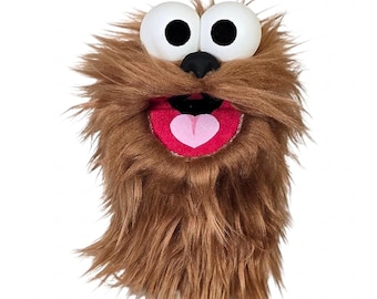 Wackadoo Monster Practice Puppet. Brown Creature. Professional Handmade "Muppet-Style" Hand Puppet by UzzyWorks