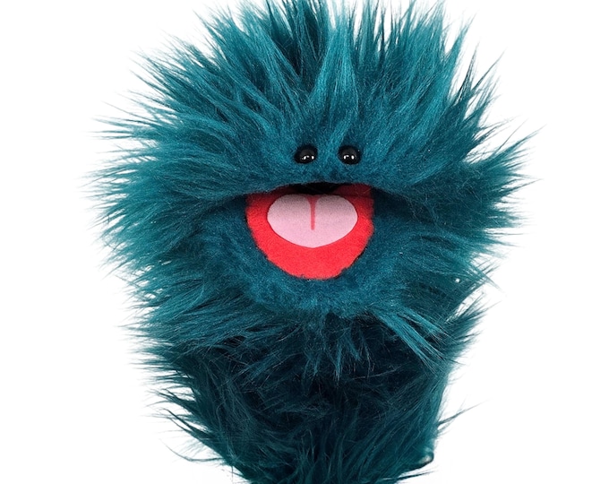 Teal Wackadoo Monster Puppet