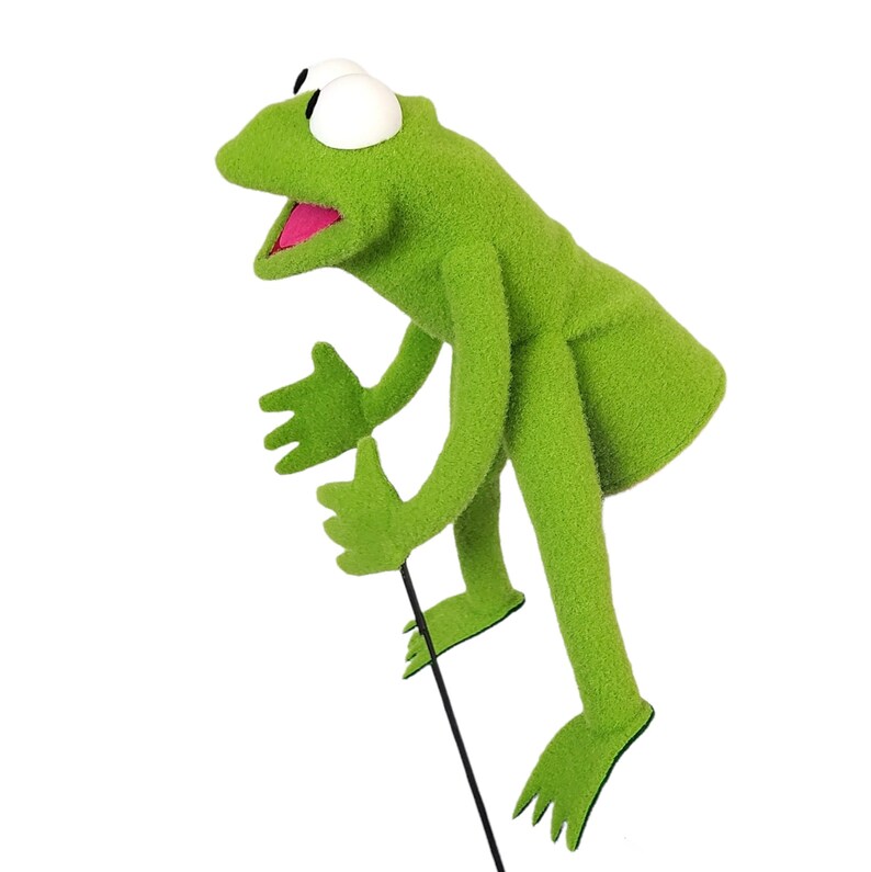 Little Frog Professional Puppet by UzzyWorks. Hand and Rod MuppetStyle image 5