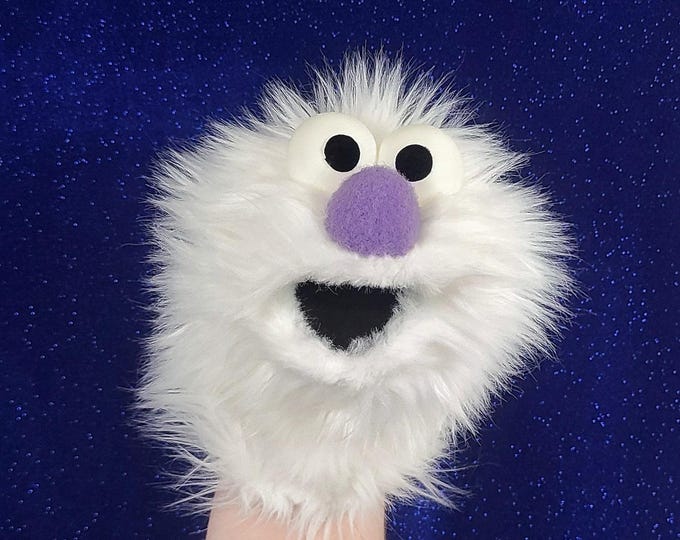 White Wackadoo Monster Puppet
