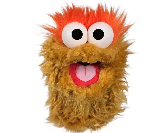 Brown Wackadoo Monster Puppet