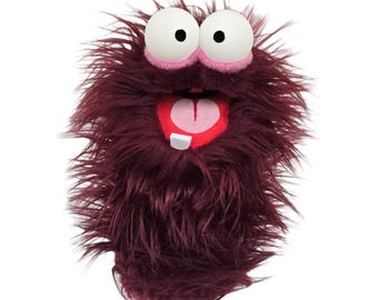 Maroon Wackadoo Monster Puppet