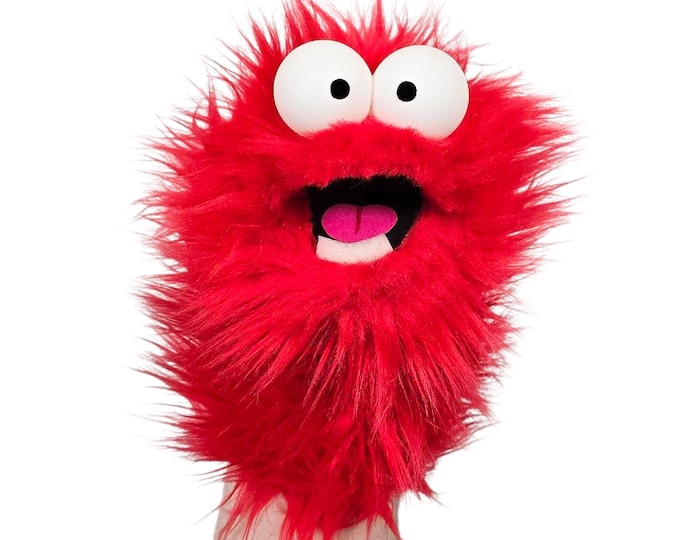 Red Wackadoo Monster Puppet