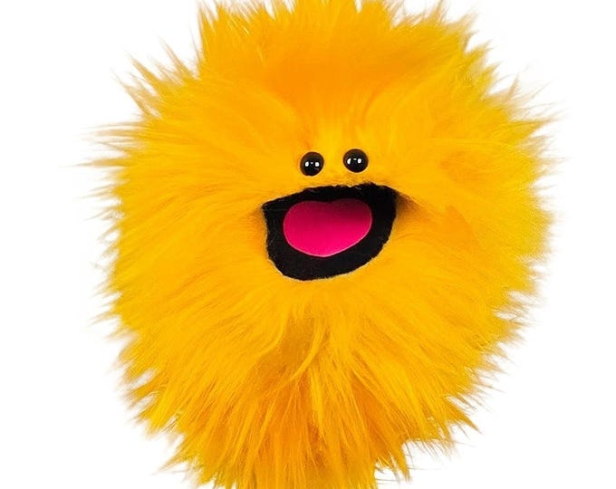 Yellow Wackadoo Monster Puppet
