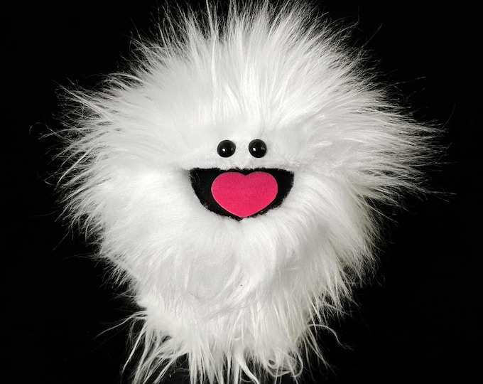 White Wackadoo Monster Puppet