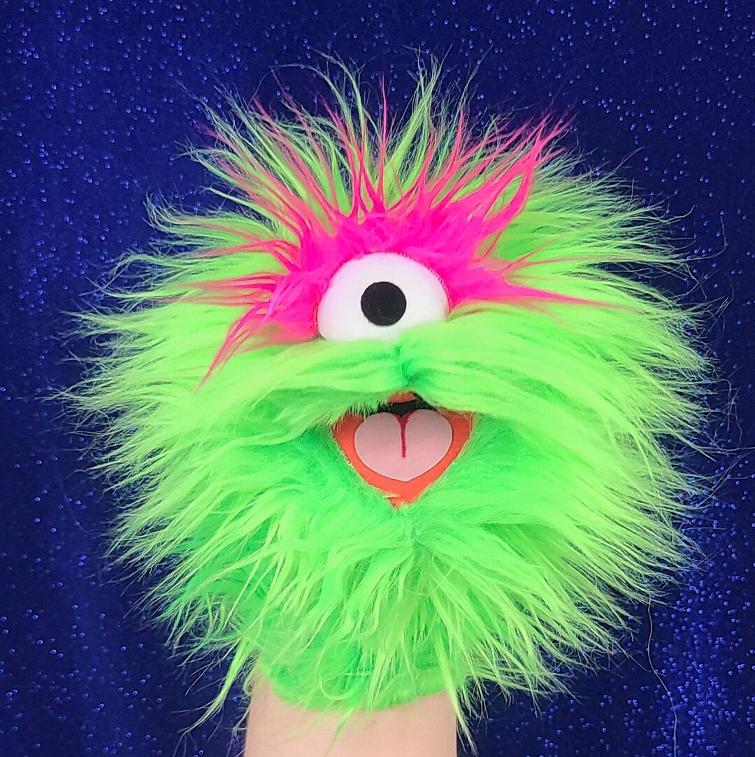 Wackadoo Monster Practice Puppet. Green Creature. Professional Handmade ...