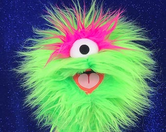 Green Wackadoo Monster Puppet