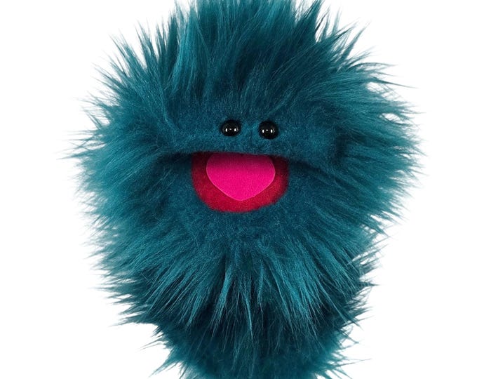 Teal Wackadoo Monster Puppet