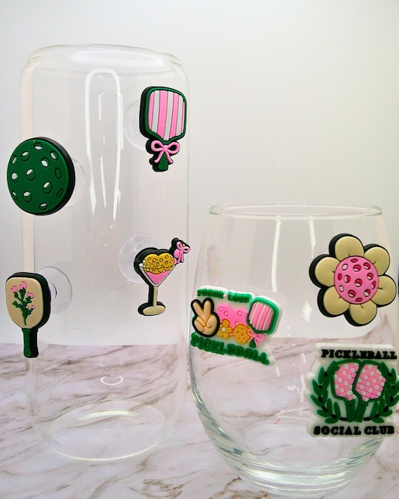 Pickleball Wine Glass Charms: Reusable Drink Markers for Stemless Glasses -  Etsy Israel