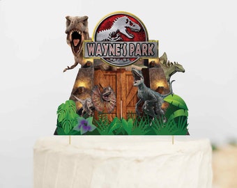 Jurassic Cake Topper Etsy Jurassic Cake Topper Etsy
