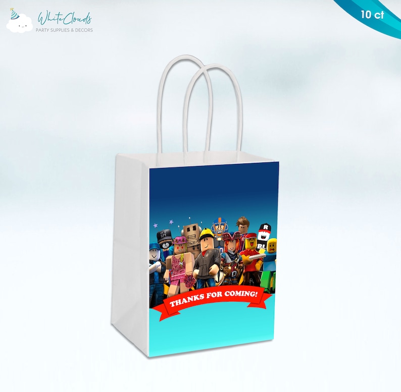 Roblox Favor Bags Gift Birthday Party Favor Decorations Etsy