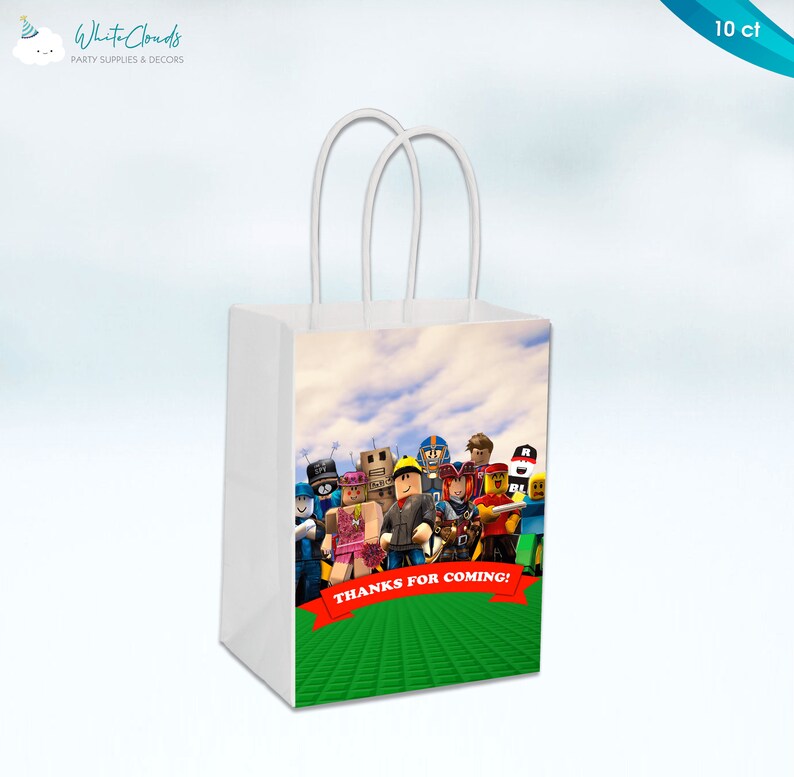 Roblox Favor Bags Gift Birthday Party Favor Decorations Etsy