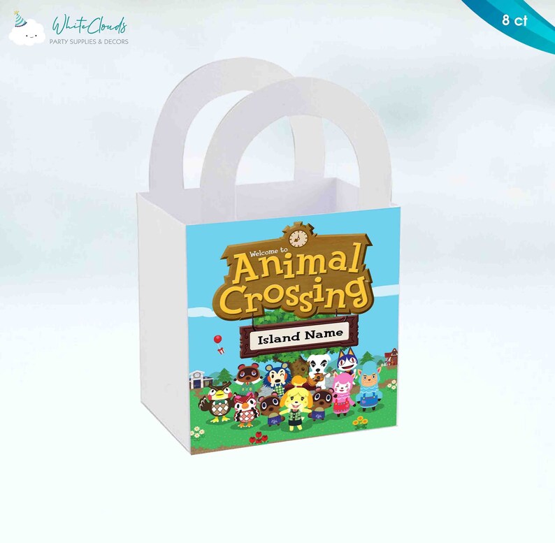 Animal Crossing Treat Boxes Gift Bags for Birthday Party Etsy