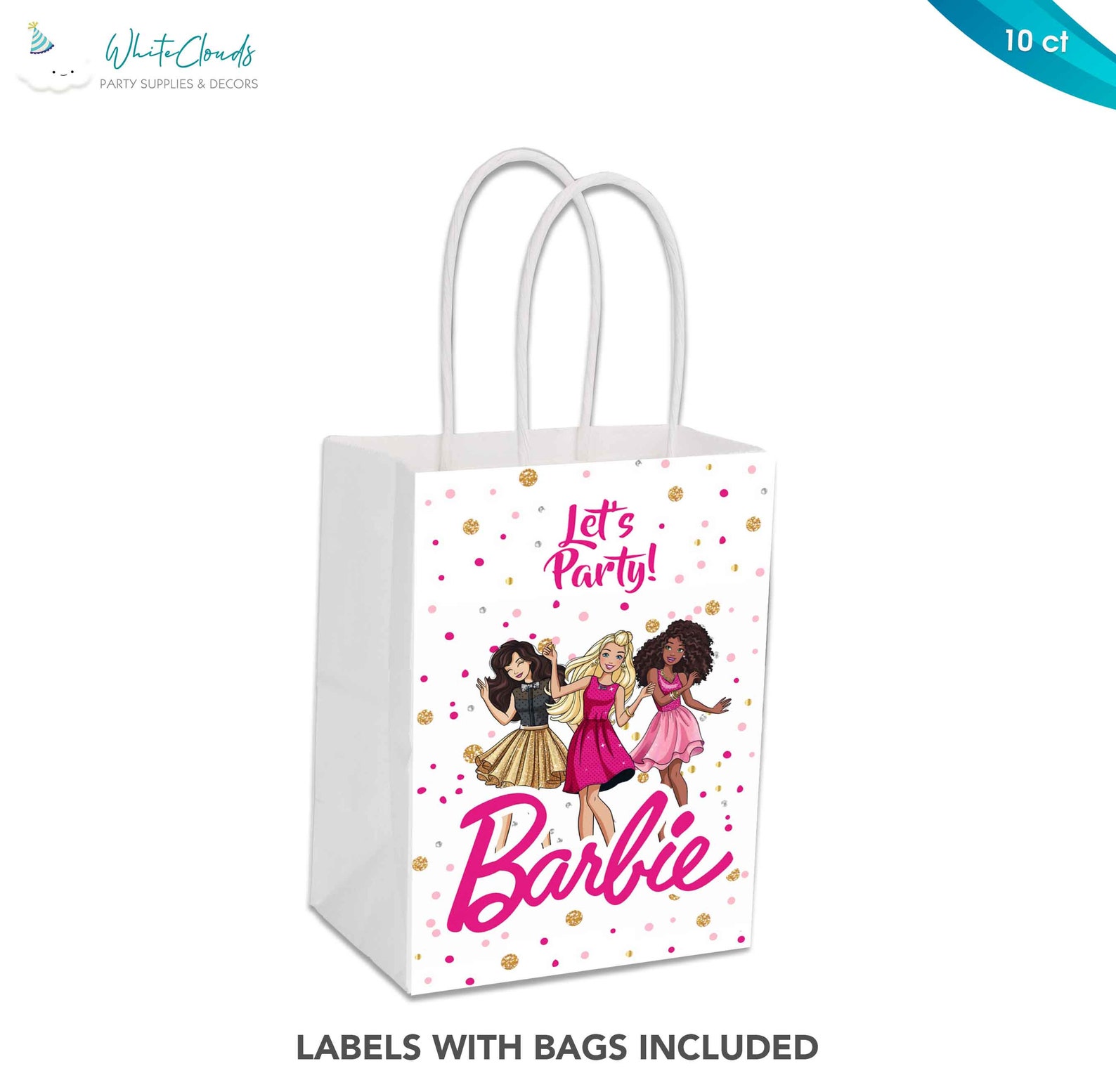 Barbie Personalized Favor Gift Bags for Birthday Party Favor Etsy