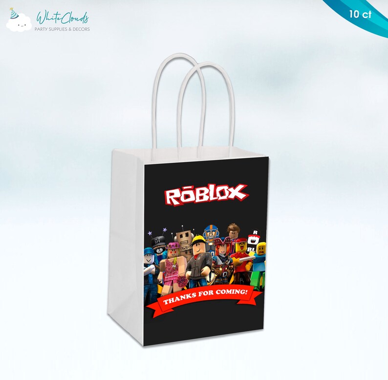 Roblox Favor Bags Gift Birthday Party Favor Decorations Etsy