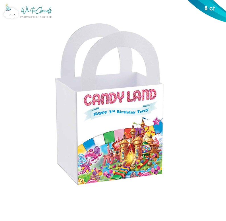 Candyland Treat Boxes Favor Gift Bags for Birthday Party Etsy