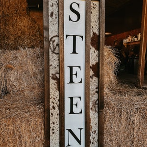 Customizable welcome sign/ western sign / cowhide sign / western decor
