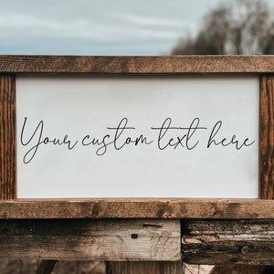 Custom Cowhide Sign: Rustic Western Decor, Handmade Pine Frame