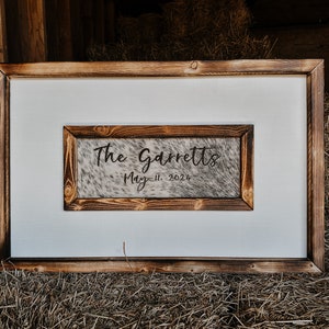 Custom wedding guest book sign / Western guest book / cowhide sign