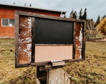 Cowhide chalk board / Calendar