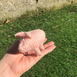 PATTERN Palm=-sized small knit piglet pig pattern