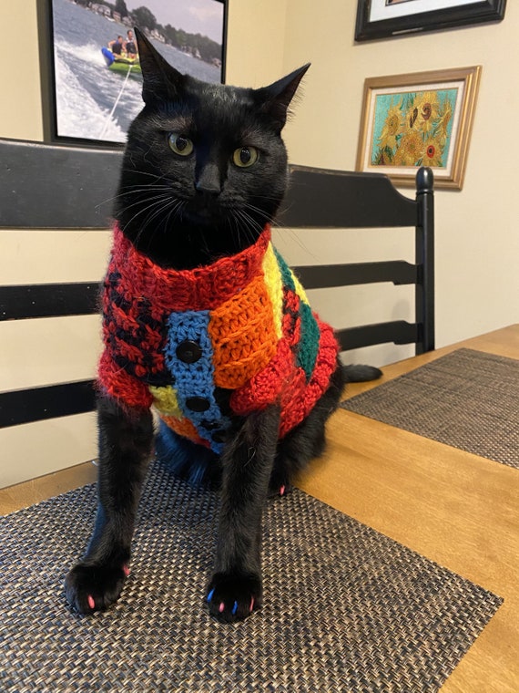 Harry Styles Crochet Cat Cardigan Jw Anderson Etsy