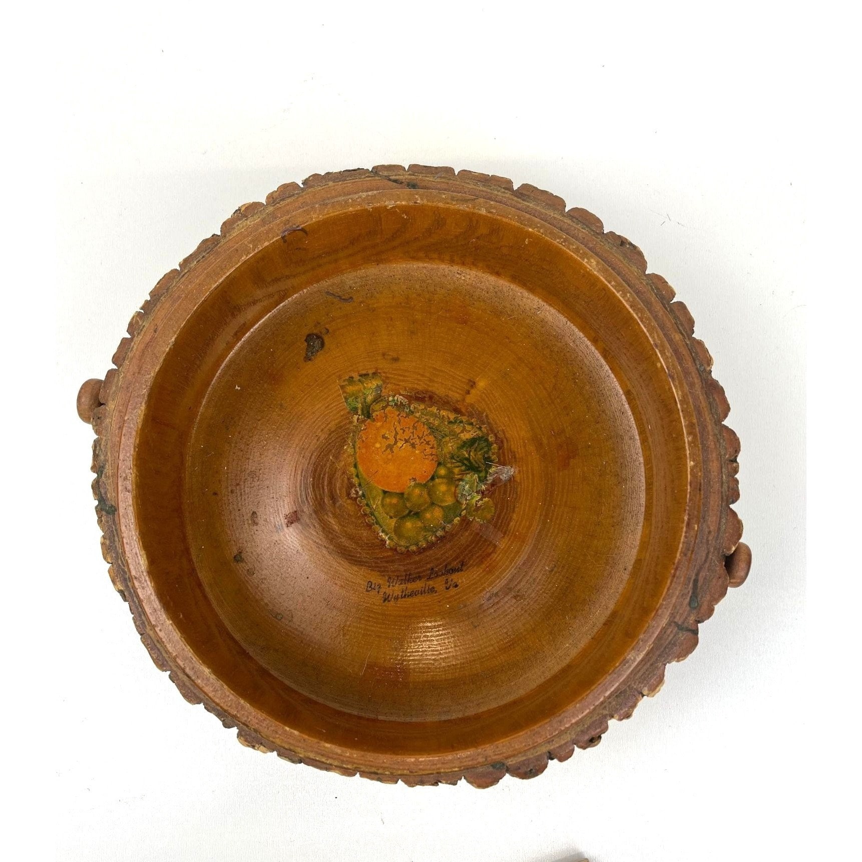 Vintage Wooden Nut Dish Tree Stump Bowl Vintage Retro Boho Farmhouse MCM Holiday Nut Bowl Farm