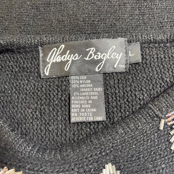 Vintage Gladys Bagley Silk Angora Embellished Sequin … - Gem