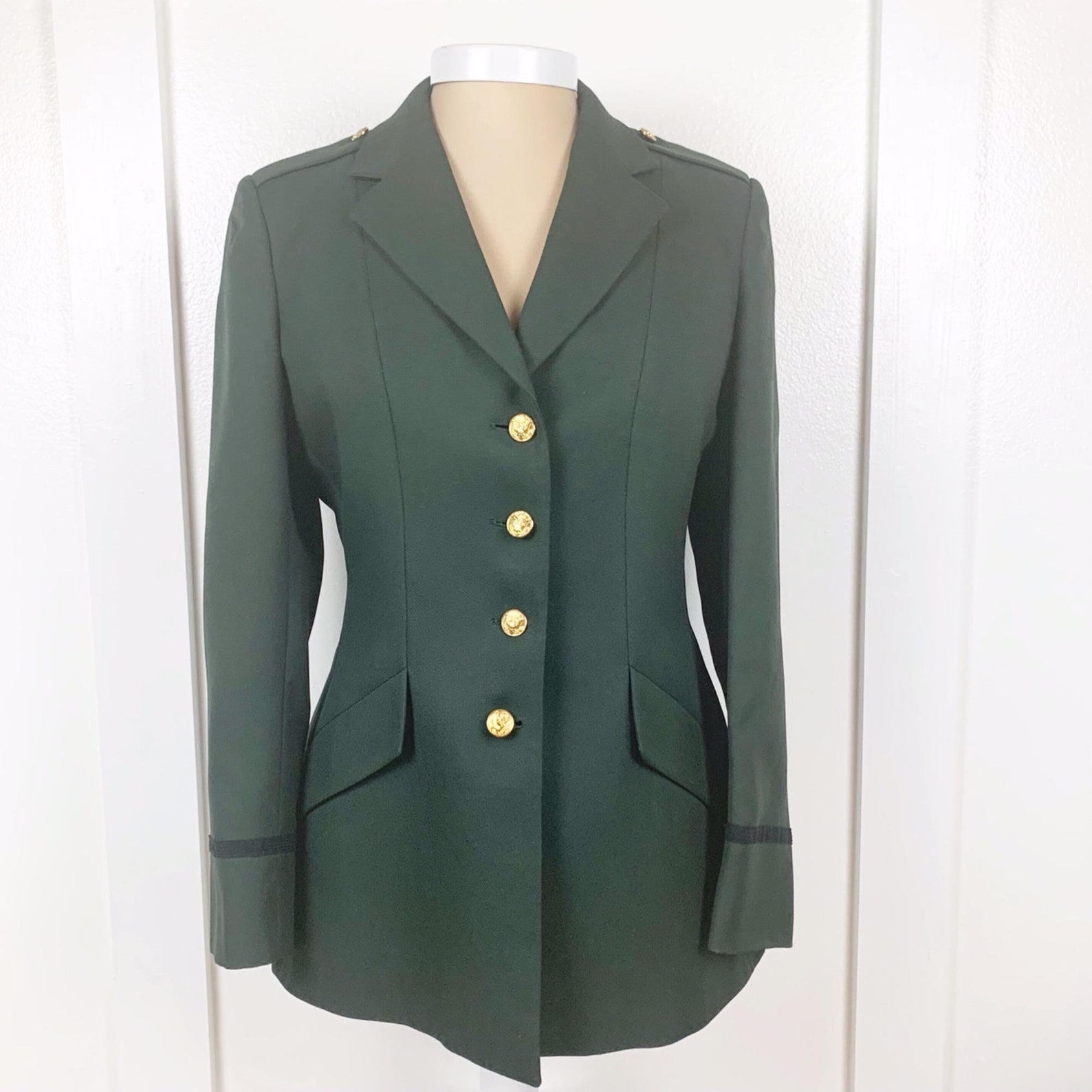 Vintage 70s Military Uniform Jacket Ladies Green Size Small | Etsy