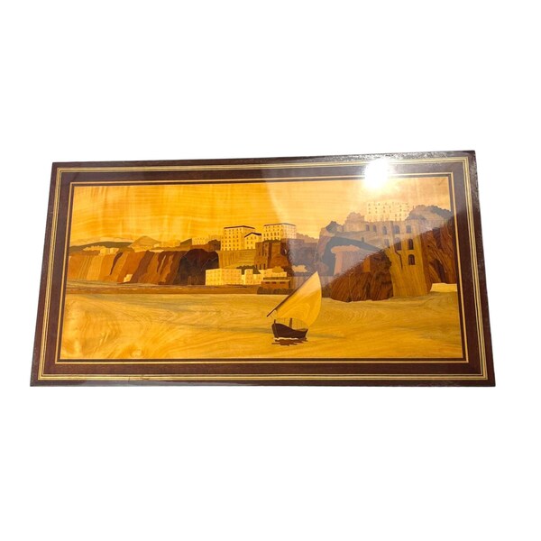 Wood Inlay Picture Etsy