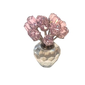 Swarovski Crystal Pink Roses Figurine - Secret Garden Collection 2003