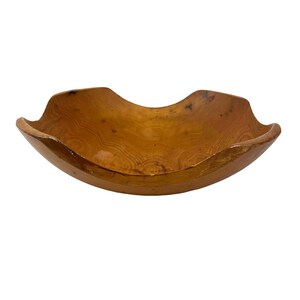 Wooden Vermont Butternut Bowl Vintage 10.5&quot; Unique Vintage Farmhouse Decor Cottage Core Rare Rustic MCM Hand Carved Collectible