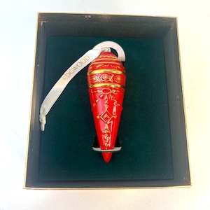 Wedgwood Ruby Icicle Christmas Ornament: Vintage Collectible with Box