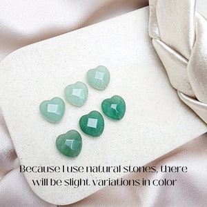 Green Aventurine Heart with Stainless Steel Neckchain - Stone Of Manifestation & Good Luck