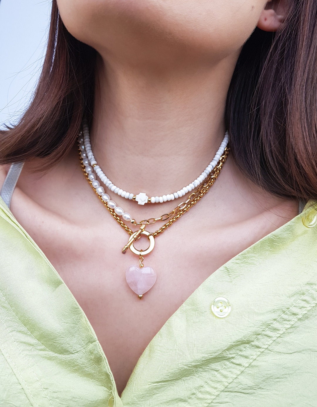 Rose Quartz Tokyo Choker Necklace