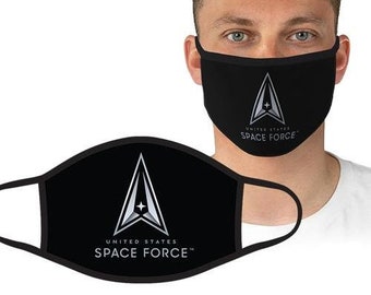 Officially Licensed U.S. Space Force Washable Face Mask / Face Covering, US Space Force Mask, 100% Cotton Face Mask, Space Force Face Mask