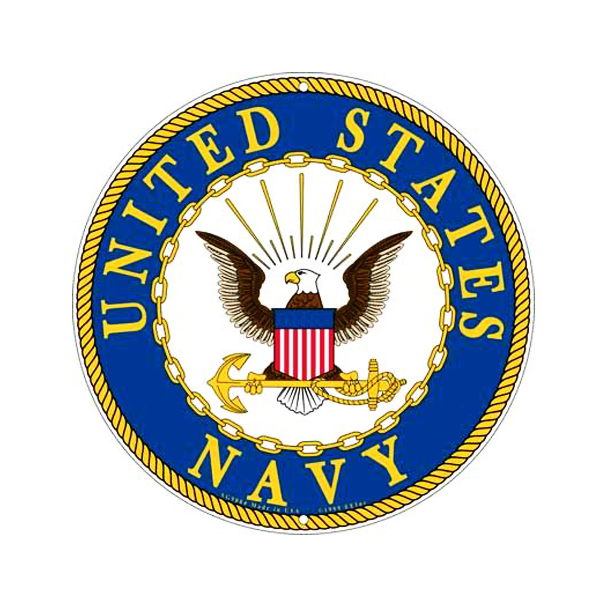 12'' U.S. Navy Aluminum Round Sign / Wall Decor / Wall Hanging, US Navy ...
