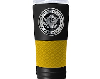 Officially Licensed U.S. ARMY  24 oz. Stainless Steel DRAFT Tumbler, US Army Travel Mug, Military Appreciation, Graduation, Veteran Gift