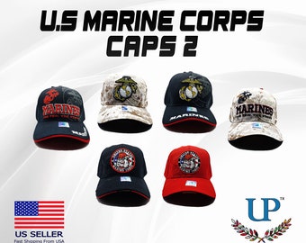 Details about   Bright Red U.S Marine Ball Cap with the Marine Emblem in Front