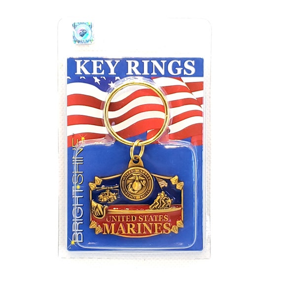 U.S. Marine Corps Keychain USMC Keyring US Marine Corps Heavy